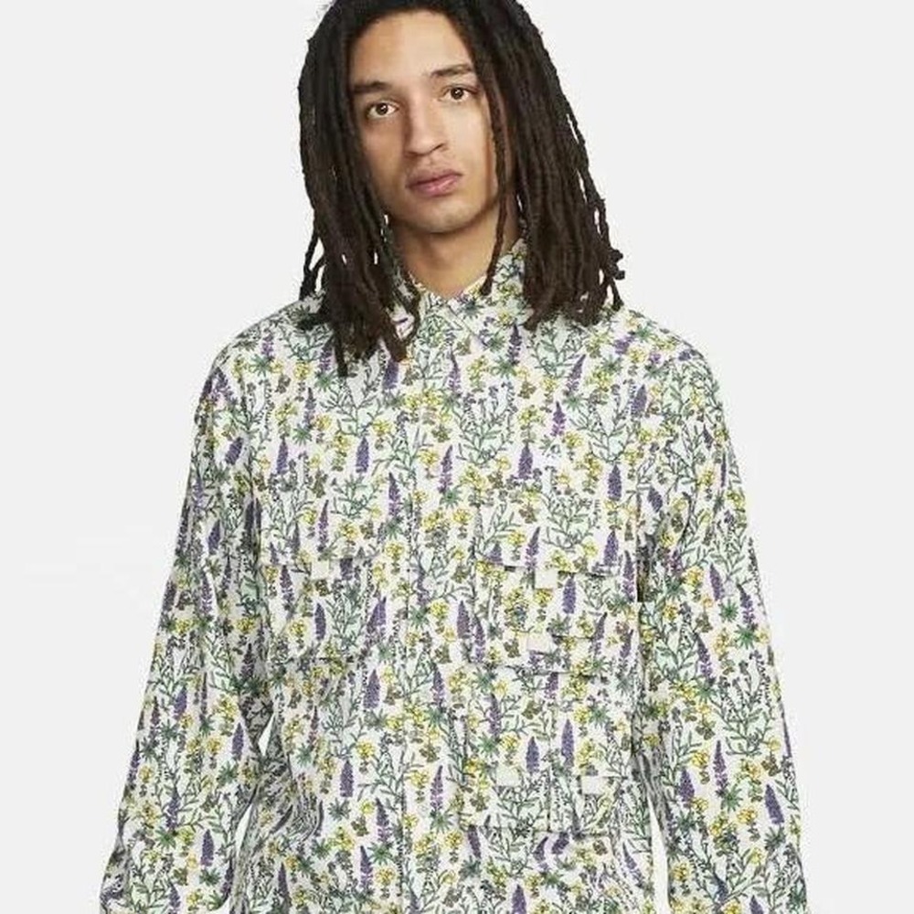 Nike ACG Devastation Trail Floral Dri-FIT Overshirt – Medium –‎ Like New